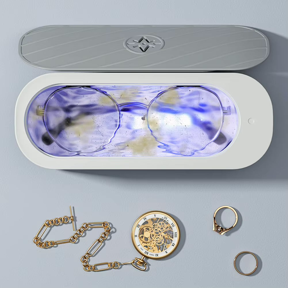 Premium Aesthetic Portable Ultrasonic Jewelry & Eyewear Cleaner